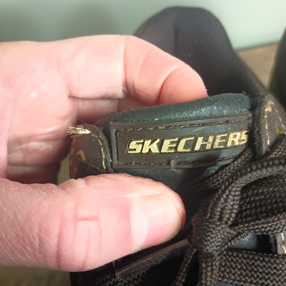 Skechers Womens Y2K Chunky Oxford Sneakers 7.5 Brown Leather Suede Grunge - Picture 11 of 16